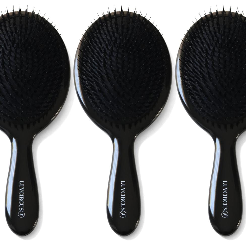 LUVCIRCUS 001 Professional Hair Brush-This boar and nylon bristle hair brush is a meticulously crafted, premium, flat hair brush. An excellent hairbrush for beauty enthusiasts and hairstylist