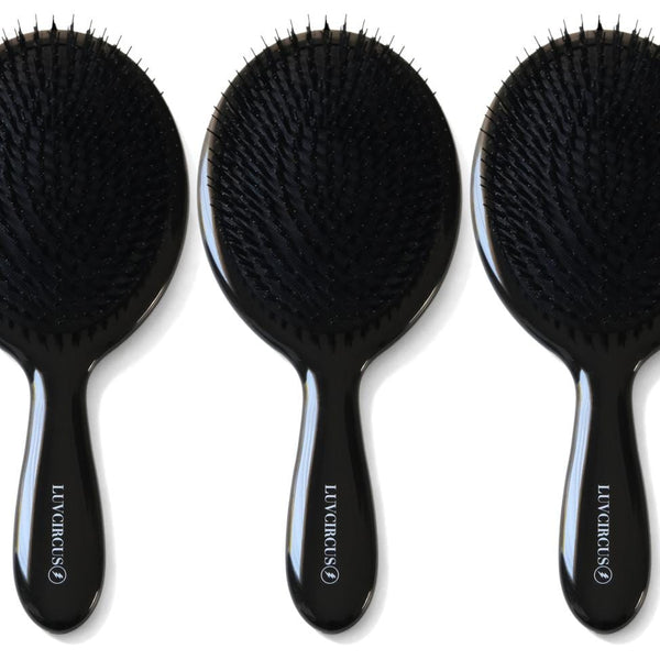 LUVCIRCUS 001 Professional Hair Brush-This boar and nylon bristle hair brush is a meticulously crafted, premium, flat hair brush. An excellent hairbrush for beauty enthusiasts and hairstylist