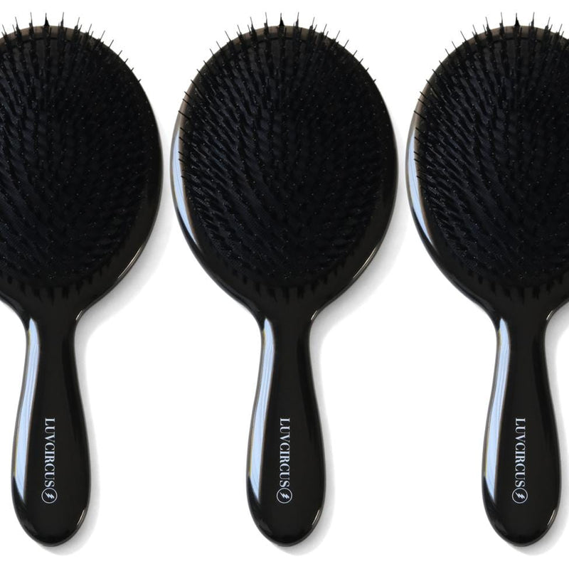 LUVCIRCUS 001 Professional Hair Brush-This boar and nylon bristle hair brush is a meticulously crafted, premium, flat hair brush. An excellent hairbrush for beauty enthusiasts and hairstylist