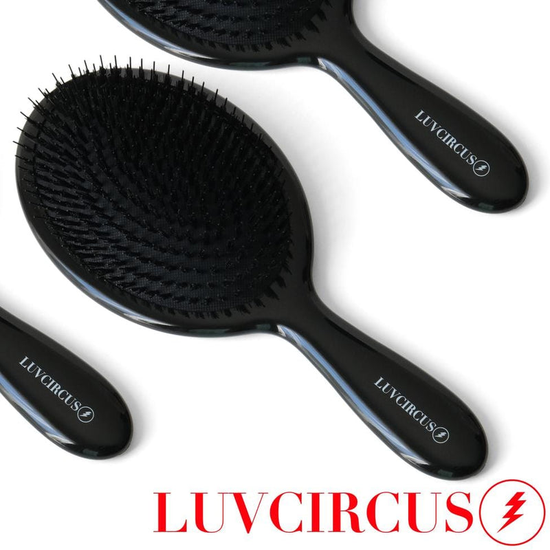 LUVCIRCUS 001 Professional Hair Brush-This boar and nylon bristle hair brush is a meticulously crafted, premium, flat hair brush. An excellent hairbrush for beauty enthusiasts and hairstylist