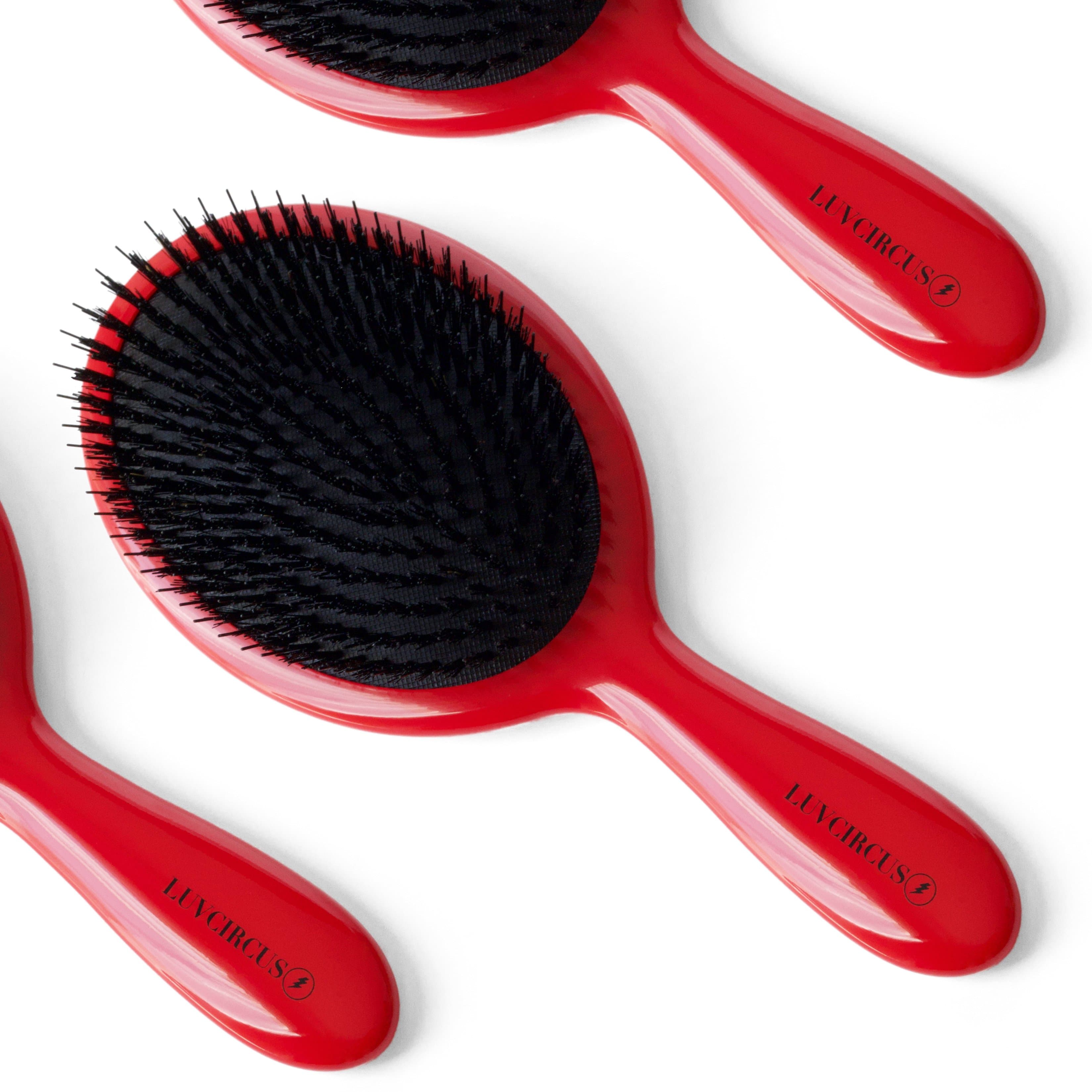 LUVCIRCUS 001 Professional Hair Brush-This boar and nylon bristle hair brush is a meticulously crafted, premium, flat hair brush. An excellent hairbrush for beauty enthusiasts and hairstylist